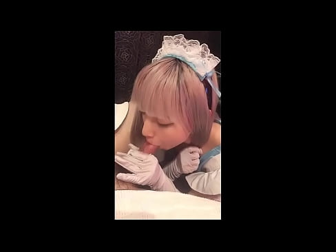 ❤️ 日本のアイドル「まゆか」、フレンチメイドのコスプレ、その1、ローションでフェラチオ、自慰行為 ❤️❌ セックスビデオ ❌️